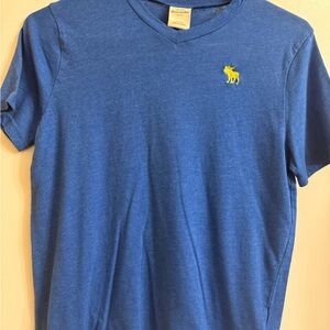 Abercrombie & Fitch Blue V-Neck Tee